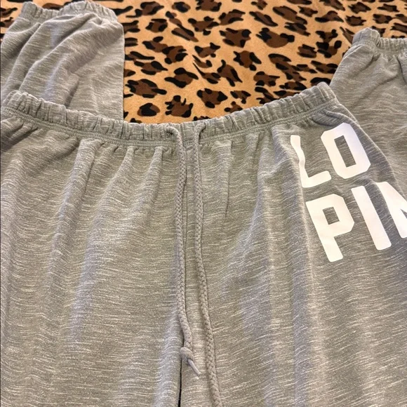 PINK Victoria's Secret Gray Track Pants - Picture 4 of 4